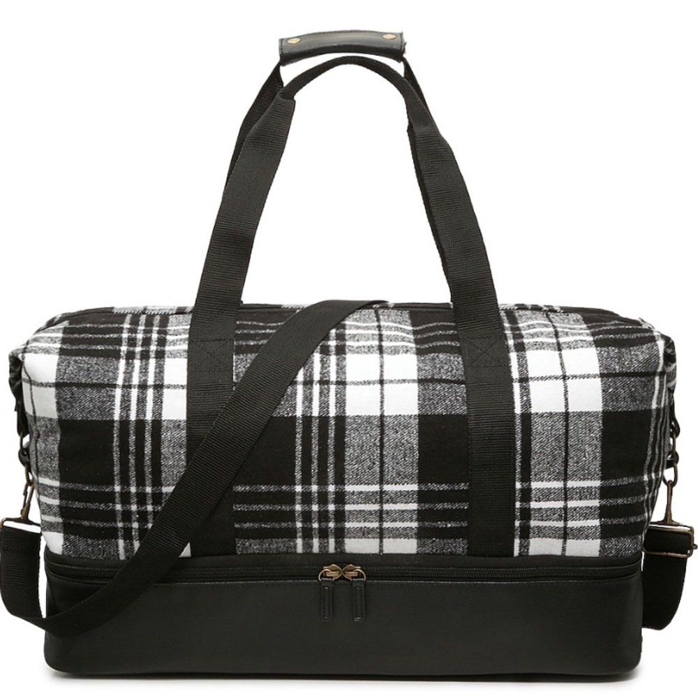 DSW Plaid weekender bag